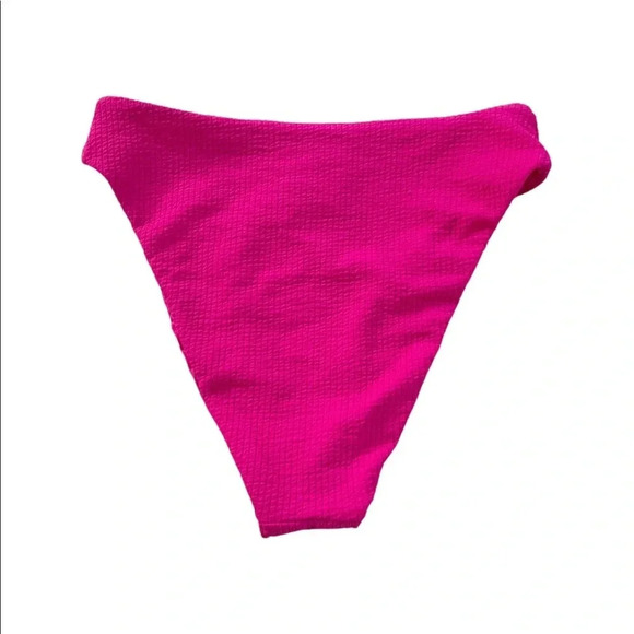 Becca Swimwear Pucker Up Danielle Bikini Swim Bottom Pink Size L NWT - Picture 5 of 8